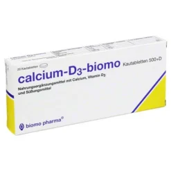 Calcium D3 biomo Kautabletten 500 + D, 20 St