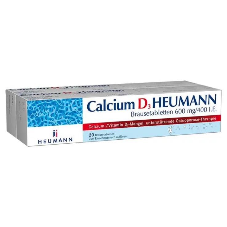 Calcium D3 HEUMANN Brausetabletten 600 mg/400 I. E., 40 St