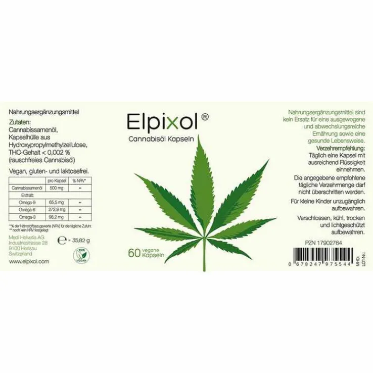 Cannabisöl Kapseln Elpixol, 60 St