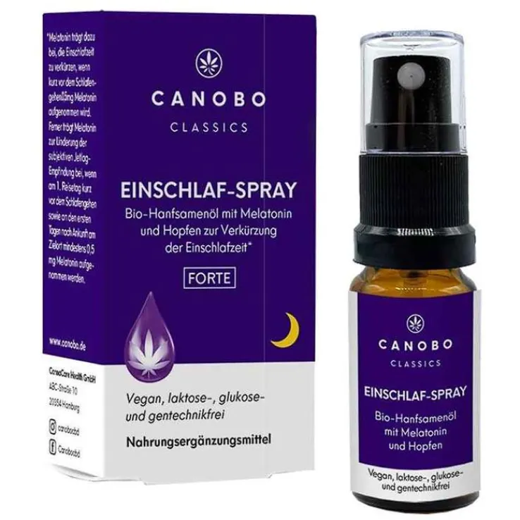 Canobo Bio-Hanfsamenöl Einschlaf-Spray Hopf. / Mela., 10 ml