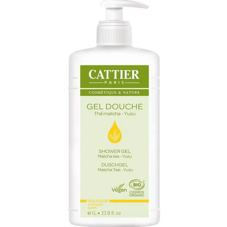 Cattier Duschgel Matcha Tee Yuzu, 1000 ml