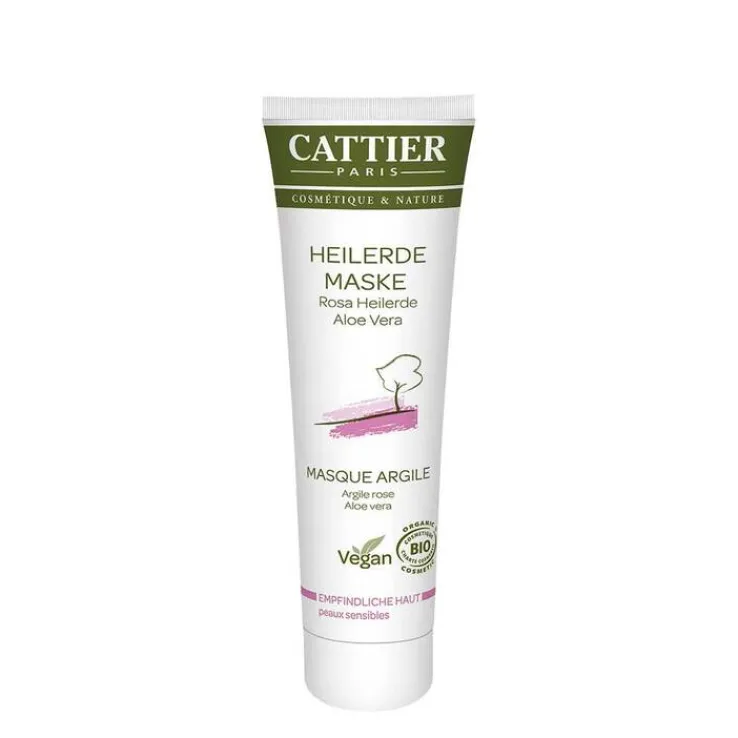 Cattier Masque Argile rosa Heilerde Maske für empfindliche Haut, 100 ml