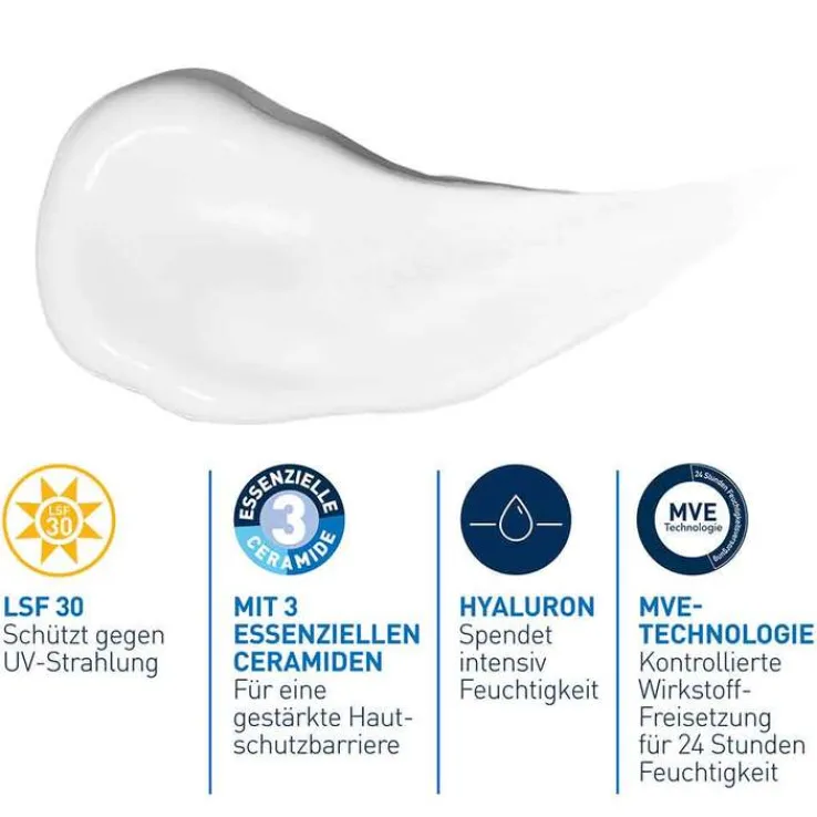 Cerave feuchtigkeitsspendende Gesichtscreme SPF 30, 52 ml