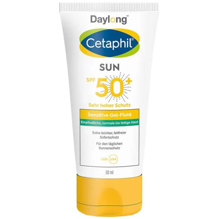 Cetaphil Sun sensitive Gel-Fluid SPF 50 + Sonnenschutz Gesicht, 50 ml