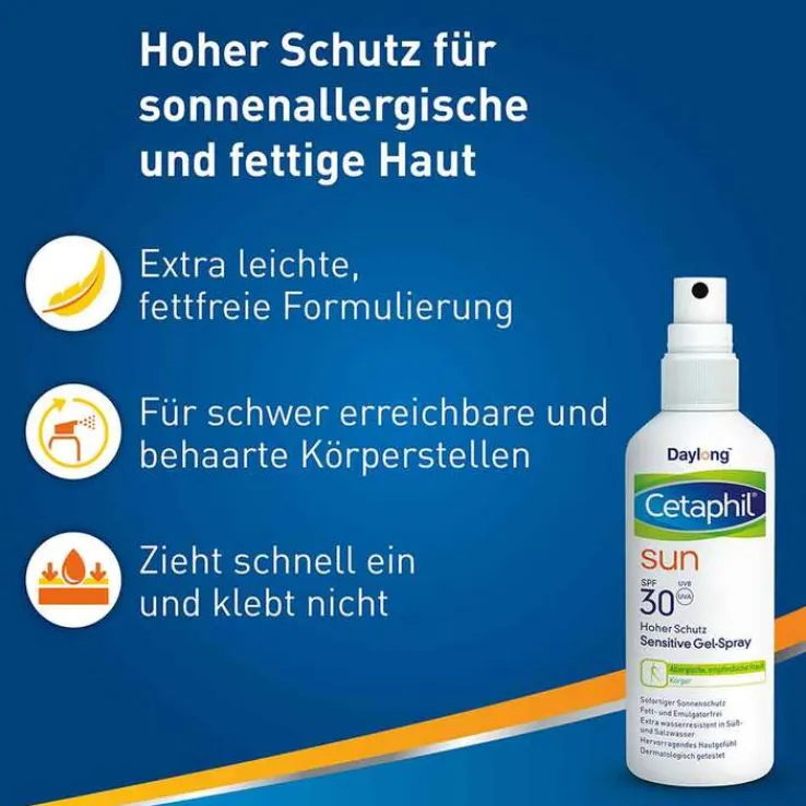 Cetaphil Sun sensitive Gel-Spray SPF 30 Sonnenschutz, 150 ml