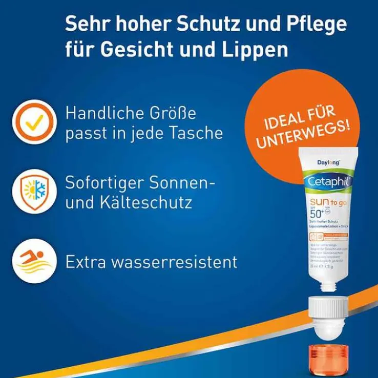 Cetaphil Sun to go liposomale Lotion und Stick SPF 50 +, 20 ml