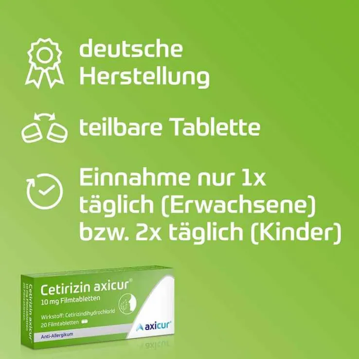 Cetirizin axicur® 10 mg Filmtabletten, 50 St