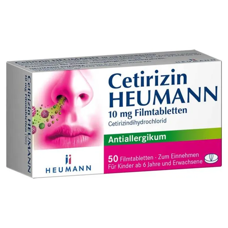 Cetirizin HEUMANN 10 mg Filmtabletten, 50 St