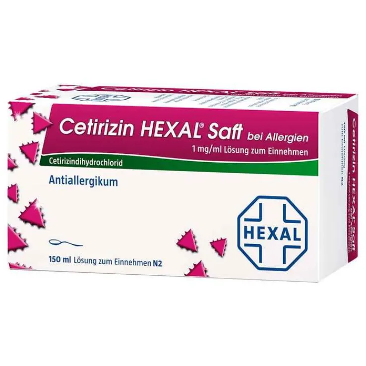 Cetirizin Hexal Saft bei Allergien, 150 ml