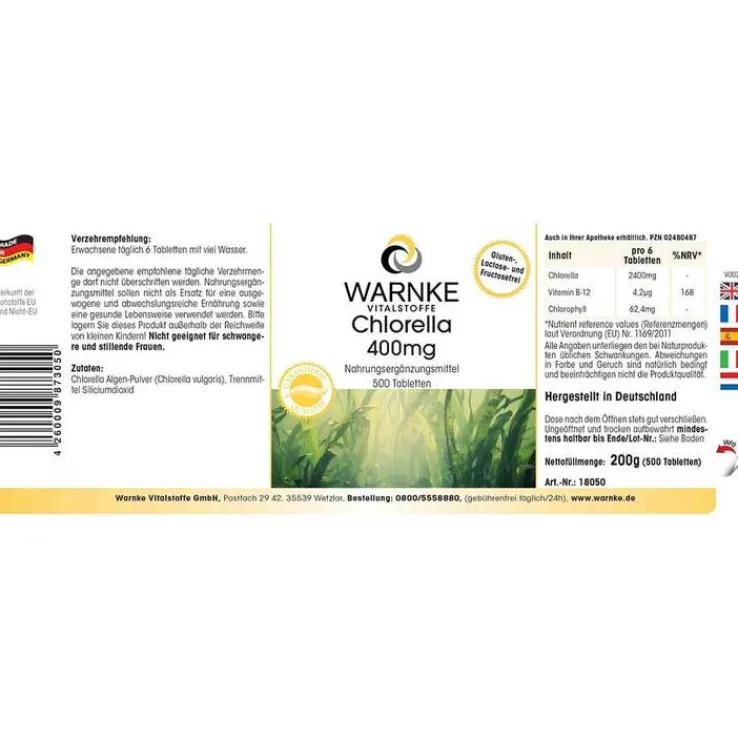 Chlorella 400 mg Tabletten, 500 St