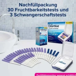 Clearblue Fertilitätsmonitor Teststäbchen 30 + 3, 33 St