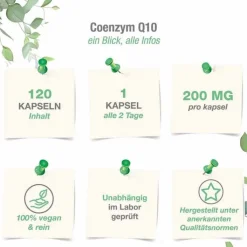 Coenzym Q10 Ubichinon Komplex 200 mg vegan Kapseln, 120 St