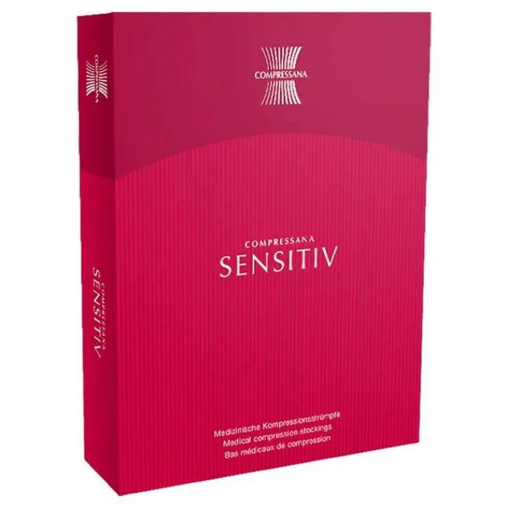 Compressana Sensitiv Kniestrümpfe K2 AD 5 silk o.Sp., 2 St