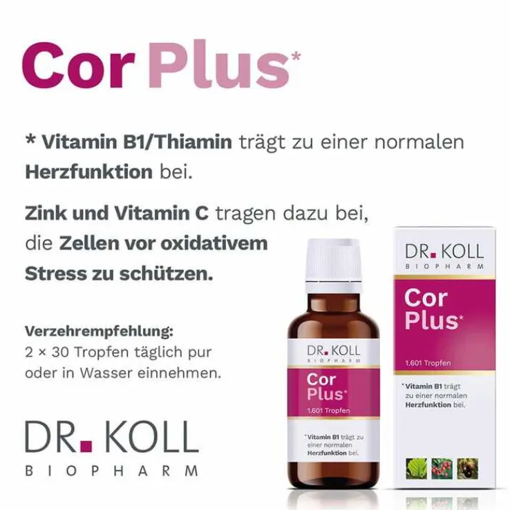 Cor Plus Dr. Koll Gemmo Komplex Weißdorn Vit.B1 Tro, 50 ml