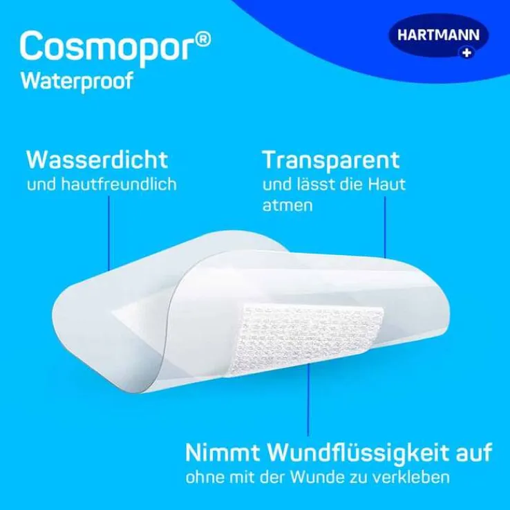 cosmopor® waterproof 7,2 cm x 5 cm steril, 5 St