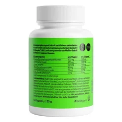 Curcumin-Triplex3 500 mg / Kap.95% Curcumin + Bioperin, 40 St