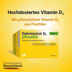 Dekristolvit D3 2000 I.E. pflanzlich Kapseln, 120 St
