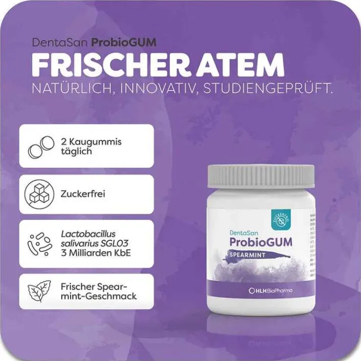 Dentasan Probiogum Spearmint Kaugummi, 30 St