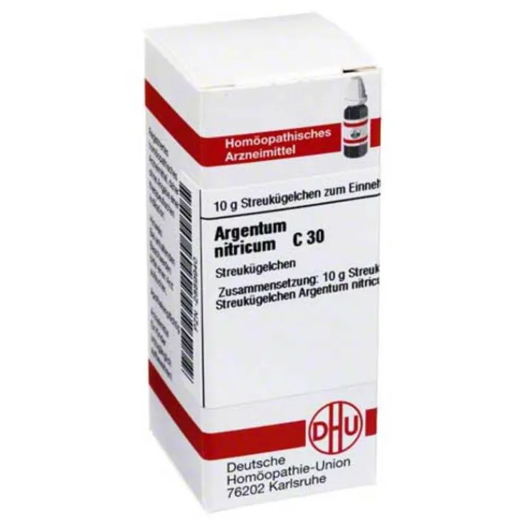 DHU Argentum nitricum C 30 Globuli, 10 g