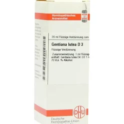 DHU Gentiana lutea D 3 Dilution, 20 ml