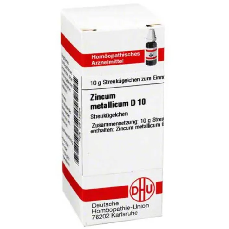 DHU Zincum metallicum D 10 Globuli, 10 g