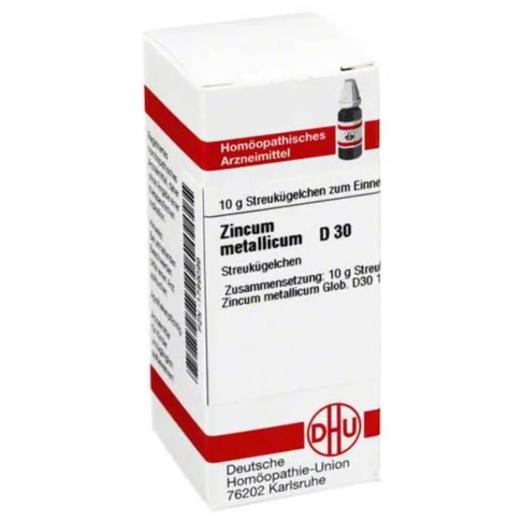 DHU Zincum metallicum D 30 Globuli, 10 g