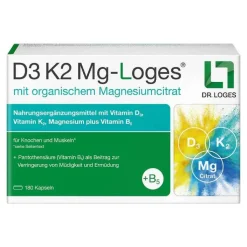 D3 K2 MG-Loges Kapseln, 180 St