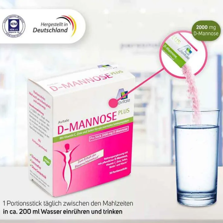D-Mannose Plus 2000 mg Sticks, 15X2.47 g