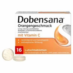 Dobensana Orangengeschmack 1,2 mg / 0,6 mg Lutschtabletten, 16 St