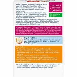 Doppelherz B12 + C + D3 Depot aktiv Tabletten, 30 St
