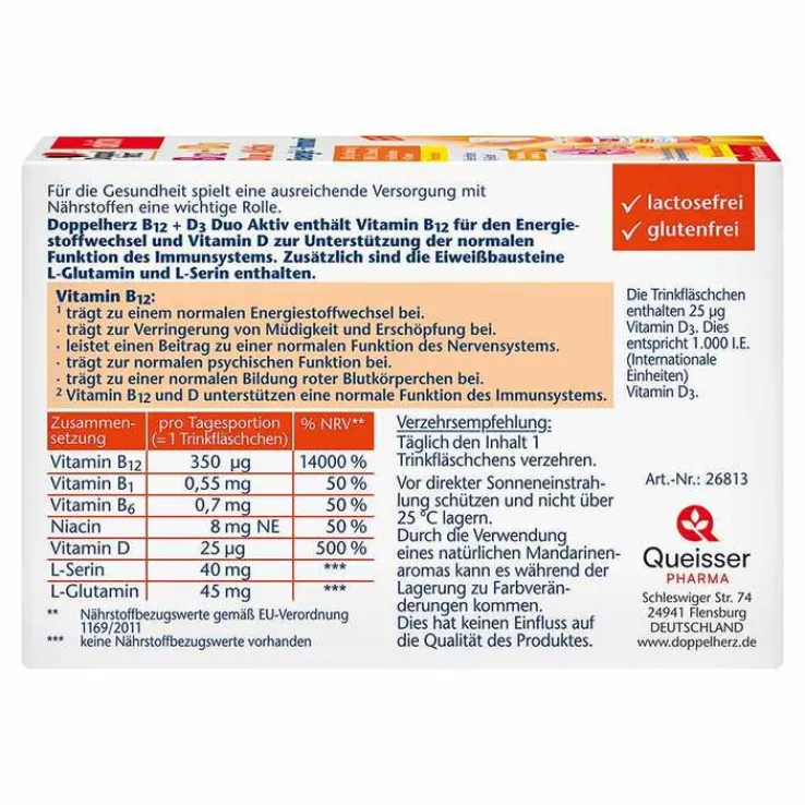 Doppelherz B12 + D3 Duo Aktiv Trinkampullen, 8 St