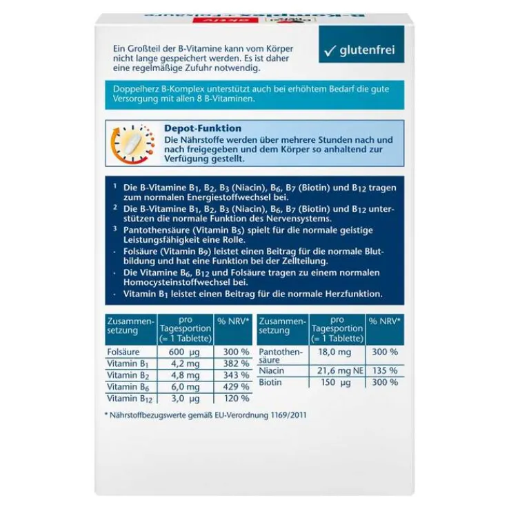 Doppelherz B-Komplex+Folsäure Tabletten, 45 St