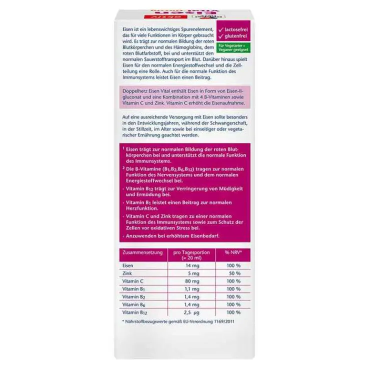 Doppelherz Eisen Vital Tonikum, 500 ml
