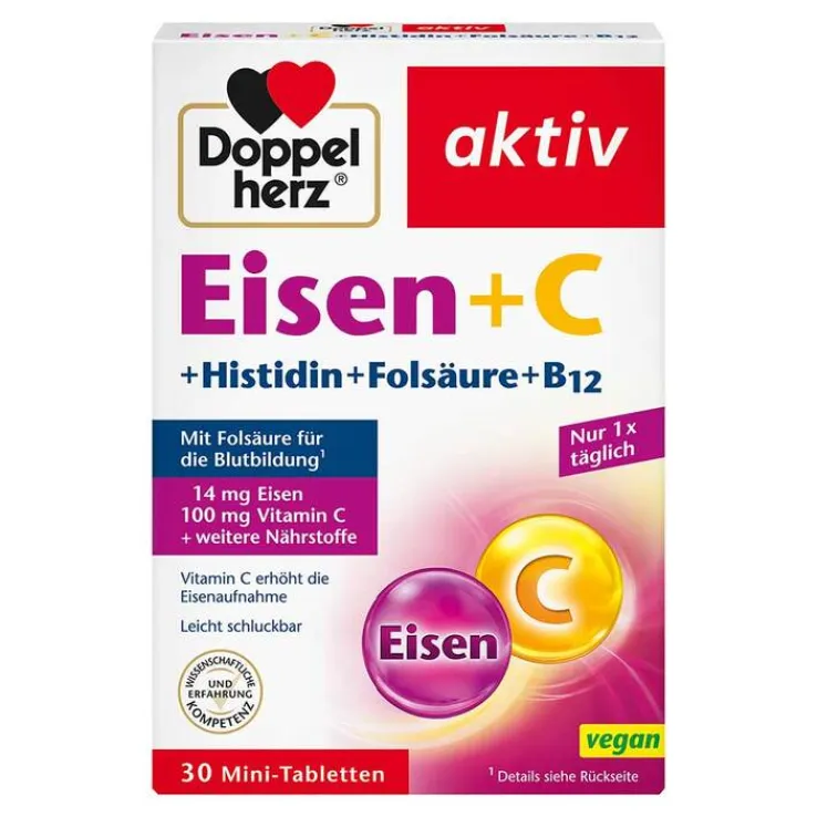 Doppelherz Eisen+Vitamin C+L-Histidin Tabletten, 30 St