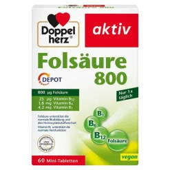 Doppelherz Folsäure 800 Depot Tabletten, 60 St