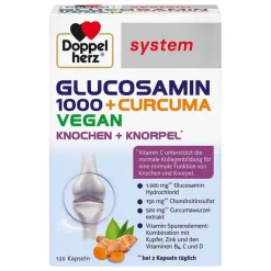 Doppelherz Glucosamin 1000 + Curcuma vegan syst.Kapseln , 120 St