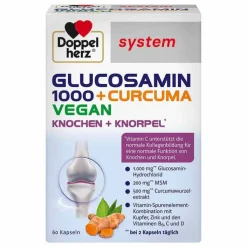 Doppelherz Glucosamin 1000 + Curcuma vegan syst.Kapseln , 60 St