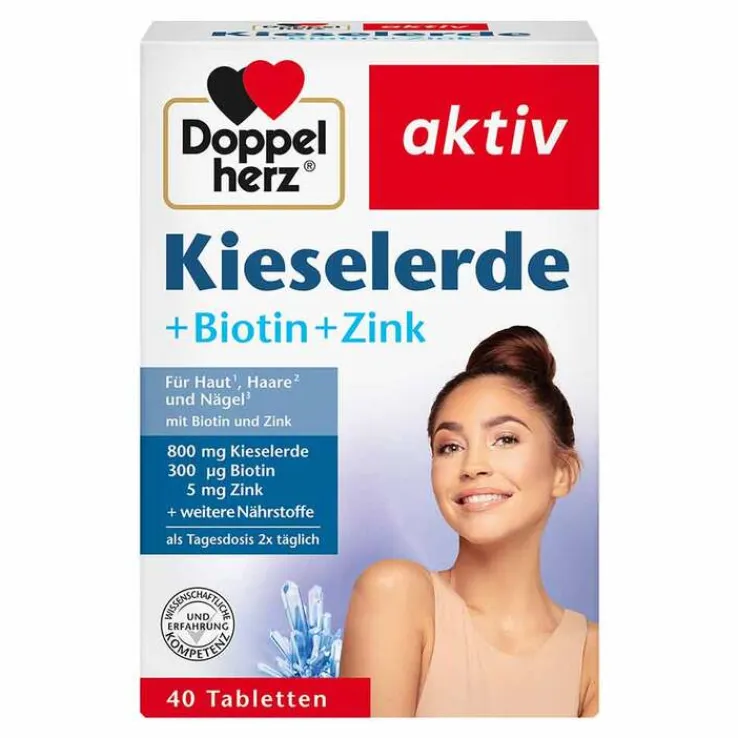 Doppelherz Kieselerde+Biotin+Zink Tabletten, 40 St