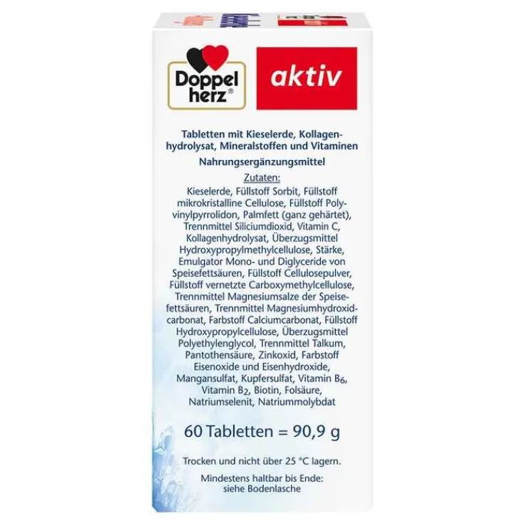 Doppelherz Kieselerde + Kollagen Tabletten, 60 St