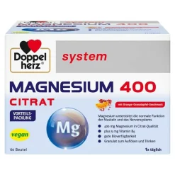 Doppelherz Magnesium 400 Citrat system Granulat, 60 St