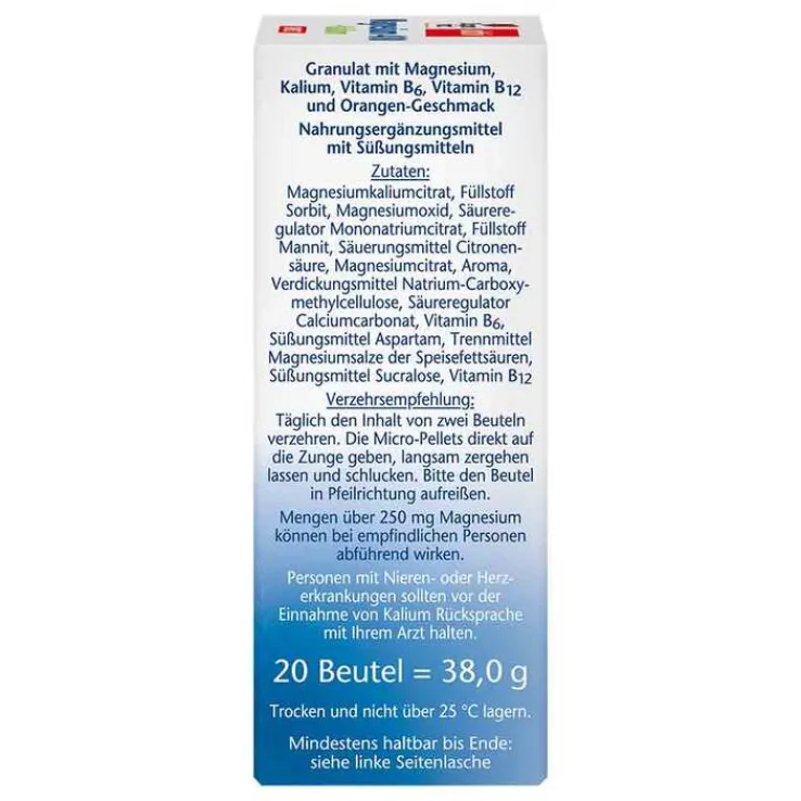 Doppelherz Magnesium+Kalium Direct Pellets, 20 St