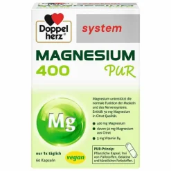 Doppelherz Magnesium 400 Pur system Kapseln, 60 St