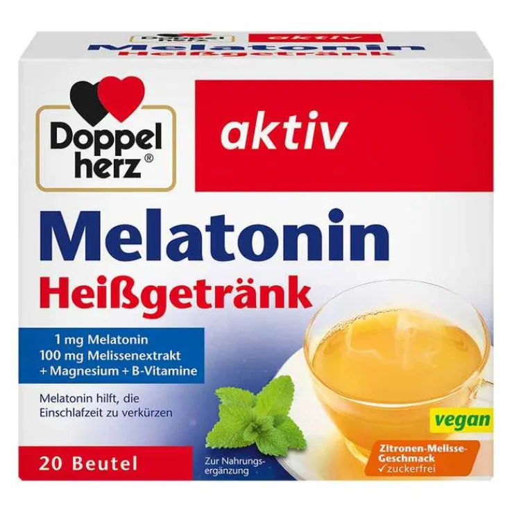 Doppelherz Melatonin Heißgetränk Granulat, 20 St