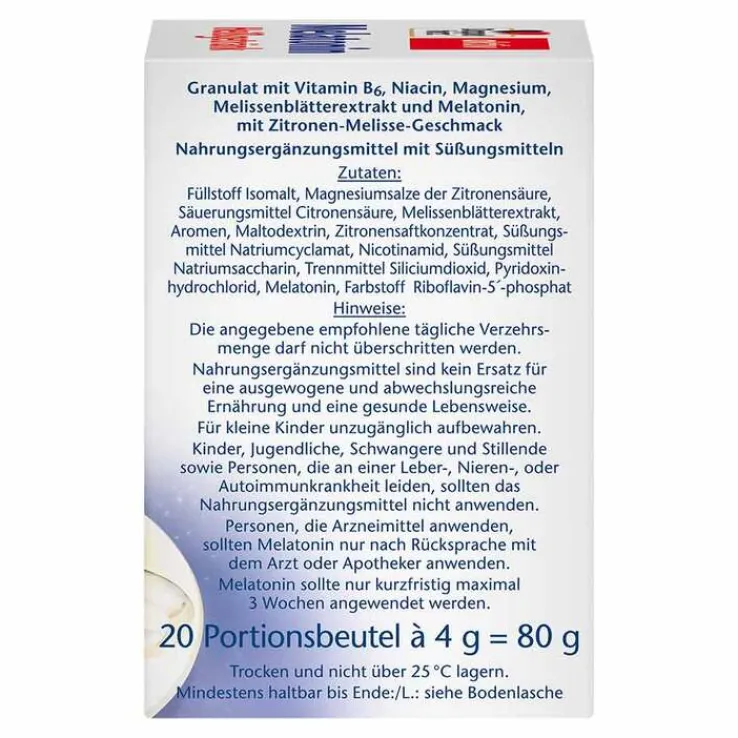 Doppelherz Melatonin Heißgetränk Granulat, 20 St