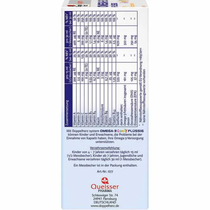 Doppelherz Omega-3 family flüssig system, 250 ml