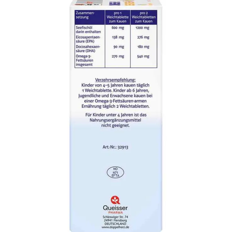 Doppelherz Omega-3 Gel-Tabs family system, 120 St