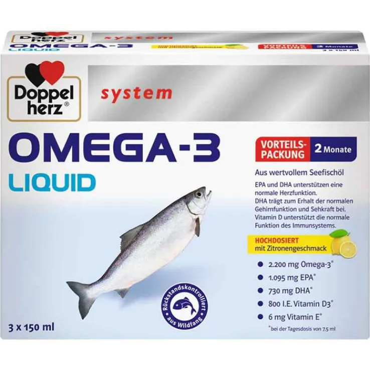 Doppelherz Omega-3 Liquid system, 3X150 ml