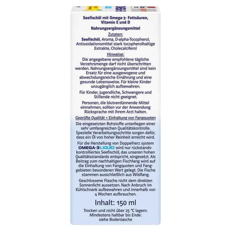 Doppelherz Omega-3 Liquid system, 150 ml