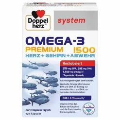 Doppelherz Omega-3 Premium 1500 system Kapseln, 120 St