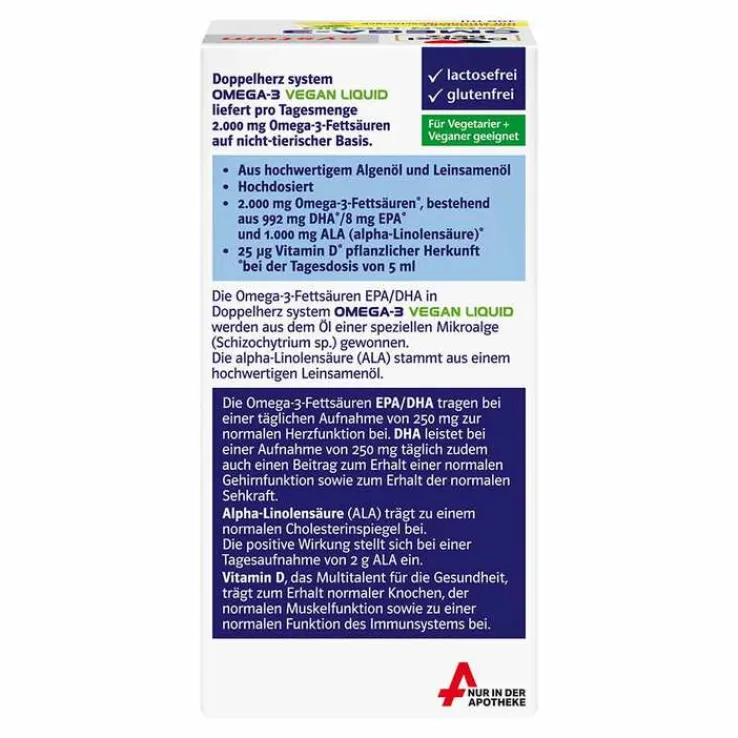 Doppelherz Omega-3 vegan Liquid 2000 system, 100 ml